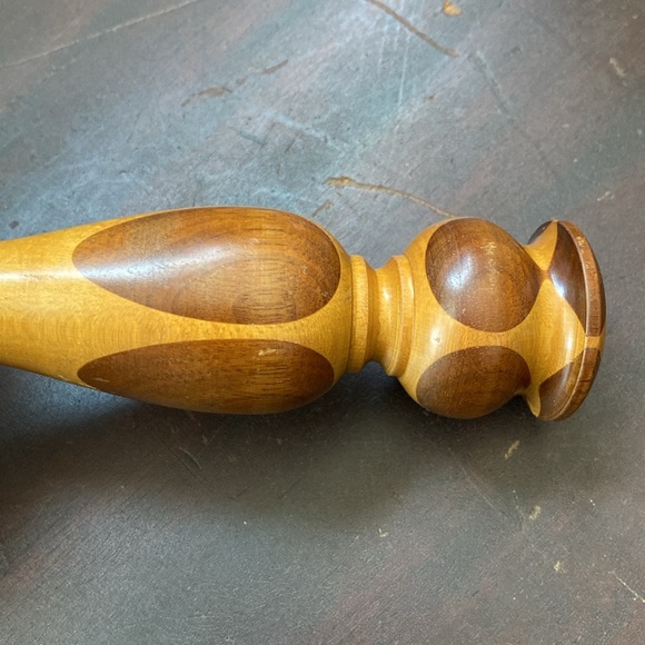 Midcentury wood candle holders. - Picture 12 of 12